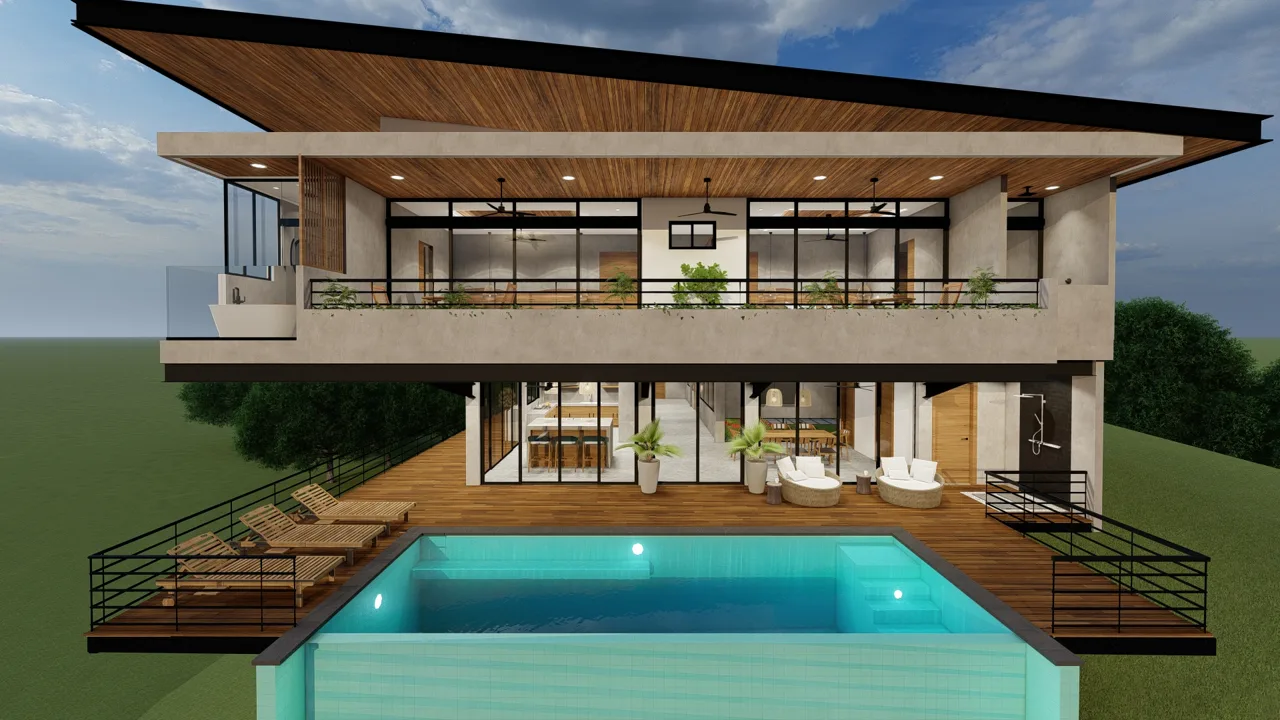 Uvita 4 BR Luxury House with Ocean Views under construction