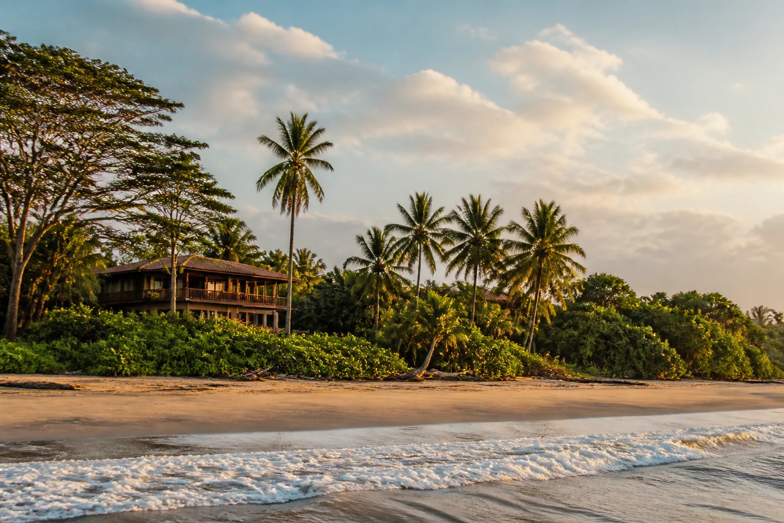 Vegetación junto a una playa de Costa Rica