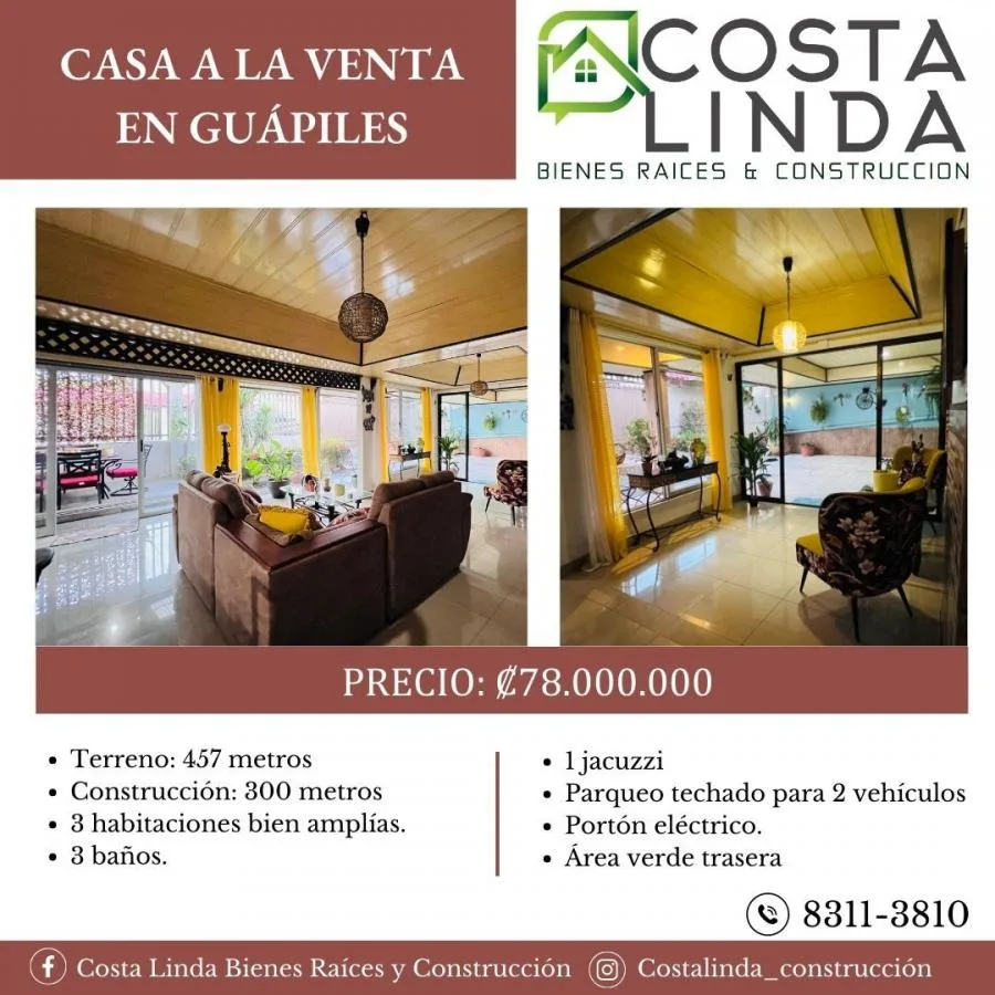 Casa a la venta Guápiles - Venta en Guápiles