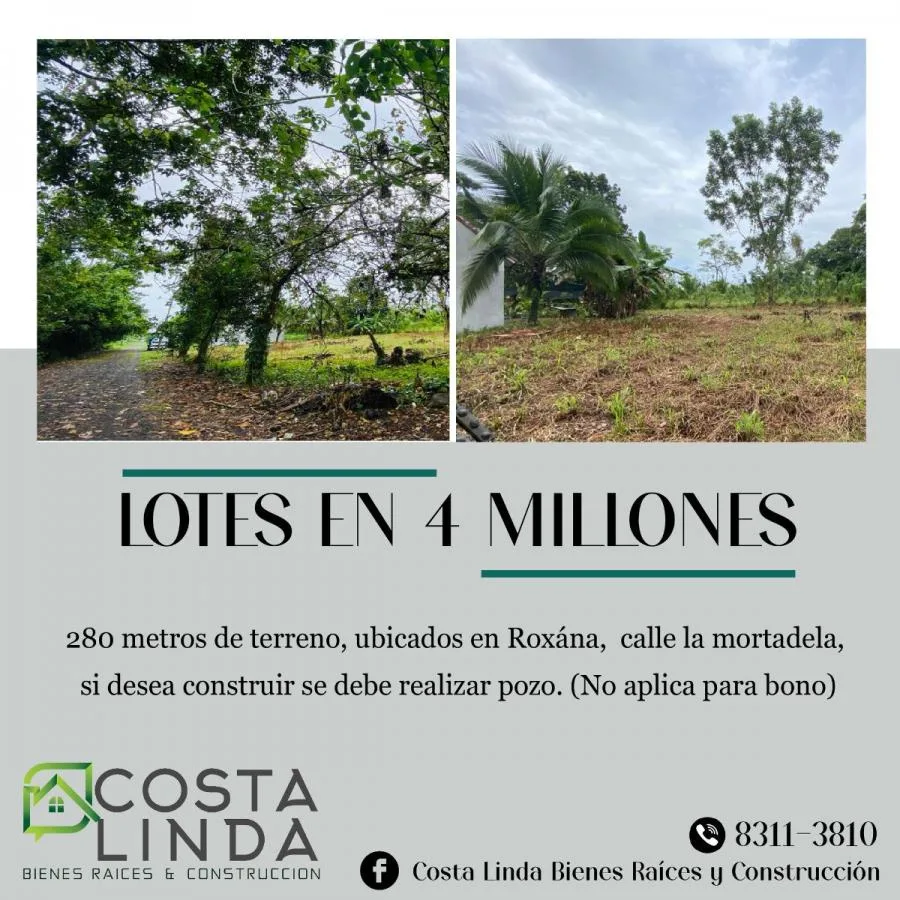 Terreno a la venta en Roxana, Guápiles - Venta en Roxana
