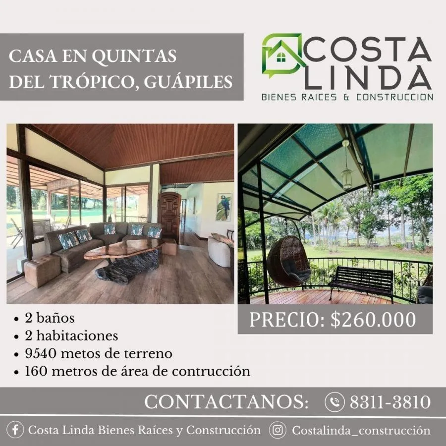 Casa a la venta en Quintas del Trópico, Guápiles - Venta en Guápiles