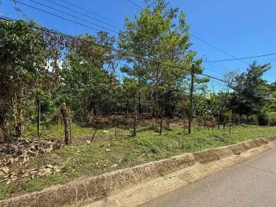 Terreno con camino pavimentado y servicios públicos en Ojochal, Costa Rica.