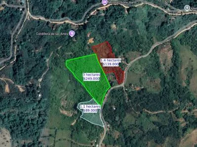 Terreno en la jungla con agua y electricidad legales, vistas al valle y a la montaña, San Josecito
