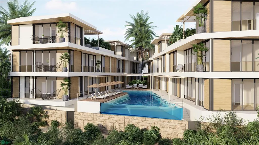 Condominio moderno de lujo frente al mar al atardecer en Tamarindo-Langosta