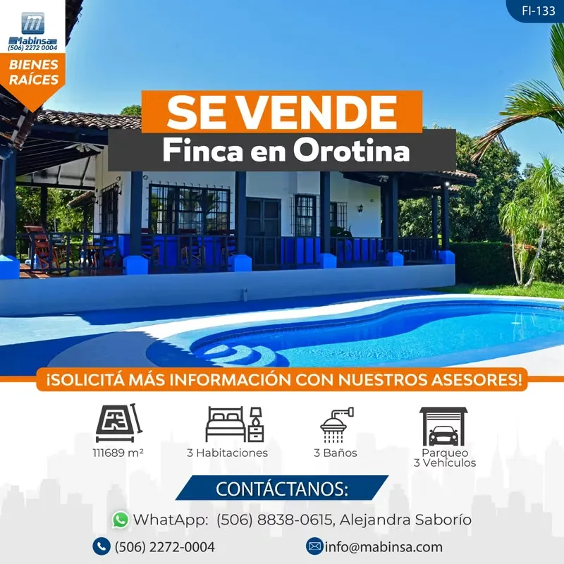 PRECIOSA FINCA EN OROTINA IDEAL PARA VACACIONAR / FI-133