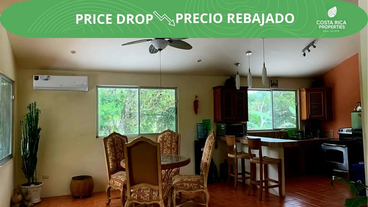 House for Sale in Sierpe, Osa, 2 Stories, Furnished, with Panga Boat and 4x4 Car