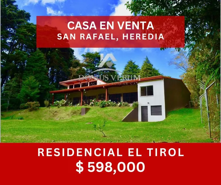 Home for Sale in San Rafael de Heredia in El Tirol de un nivel