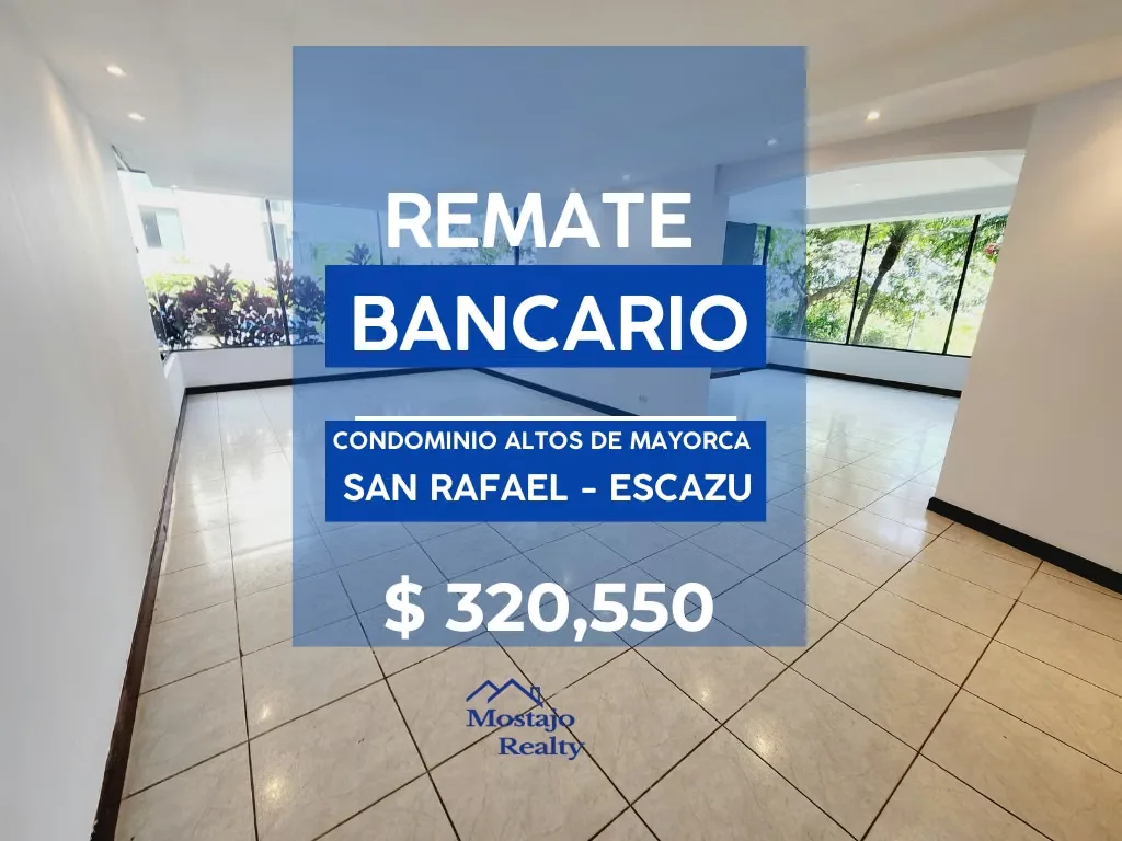 Apartment for sale, Altos de Mayorca Condominium, Escazú, Auction