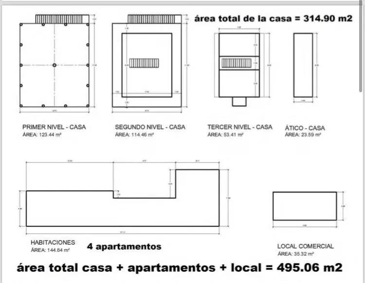 Dimensiones 2,100.57 m2. Sin construir. (19.5 m de frente x 108 m de fondo)