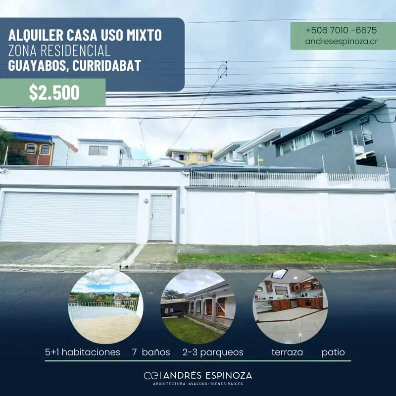 AE ARQUITECTURA | FOR RENT HOUSE IN GUAYABOS, CURRIDABAT - AE 1181