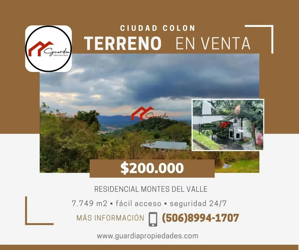 Land for Sale in Exclusive Area of Colón, San José, Costa Rica
