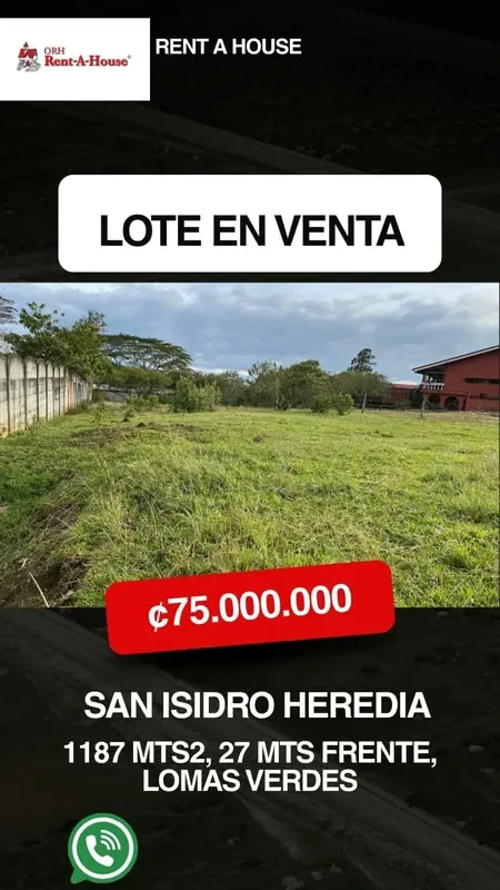 Lote Residencial en Venta en Lomas Verdes, San Isidro – 1.187 m² con 27 m de Frente