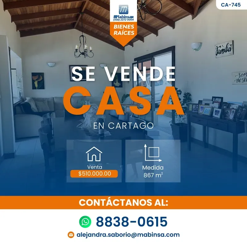 FOR SALE – House in Cartago | CA-745