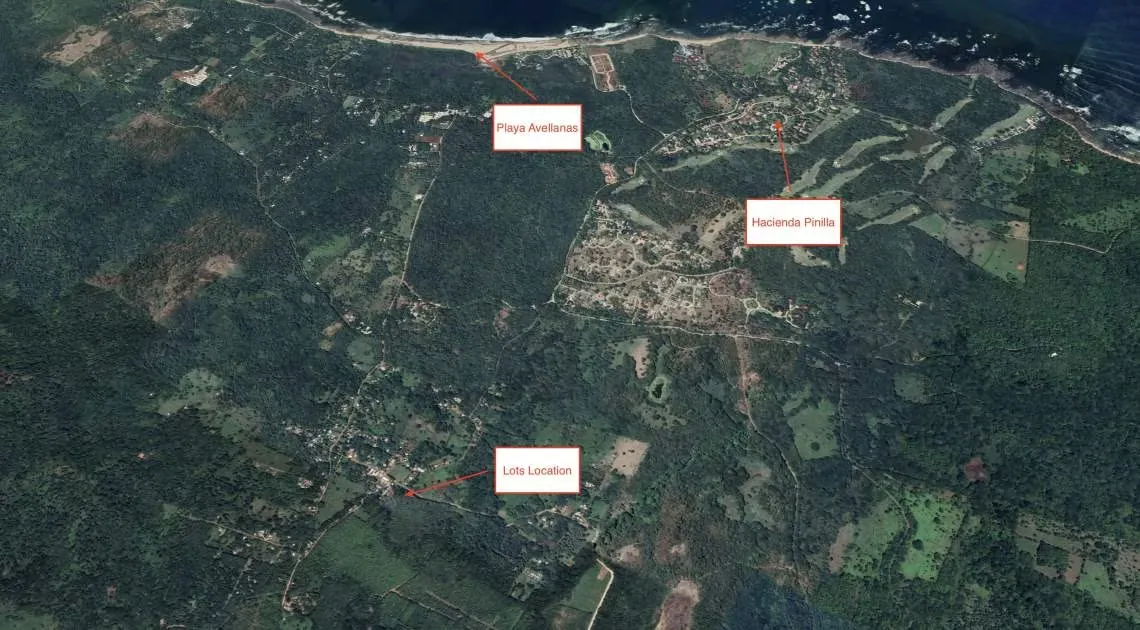 Múltiples lotes en San José de Pinilla, a 5km de Playa Avellanas