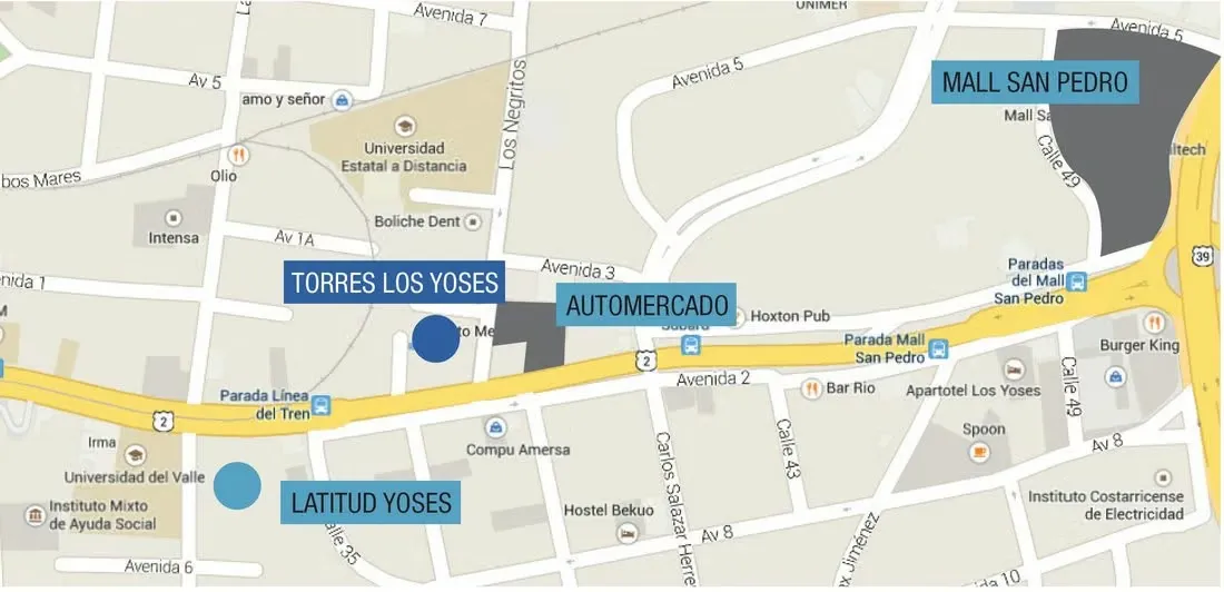 Condominium Torres Los Yoses, San Pedro, San Jose (Costa Rica) - Lovely 47-m2 (500-ft2) apartment for sale with living area open to the kitchen, 1 bedroom with walk-in closet, 1 bath, ... — photo 2