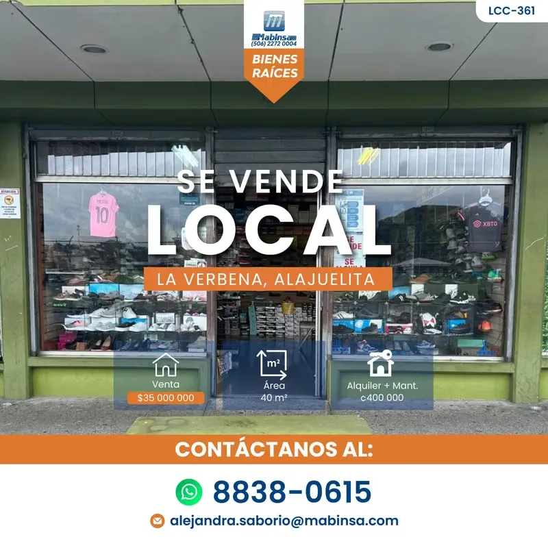 SE VENDE /ALQUILA LOCAL – La Verbena, Alajuelita | LCC-361