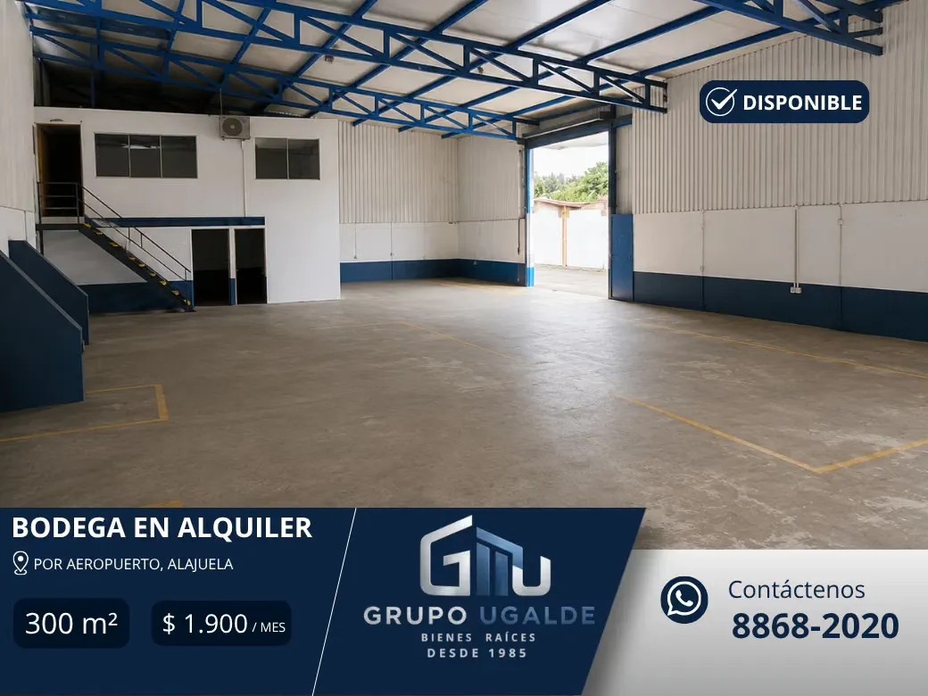 Bodega en Alquiler | Alajuela, cerca del Aeropuerto Internacional
