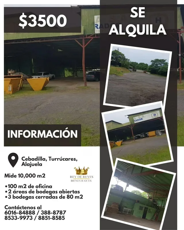 Ubicada en una zona estratégica en Cebadilla de Alajuela, esta propiedad ofrece 10,000 m² de terreno con excelente ...