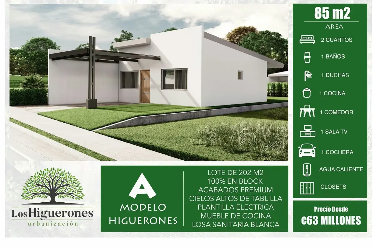 Se Vende Casa Urbanización Los Higuerones (Modelo A: 85m2)