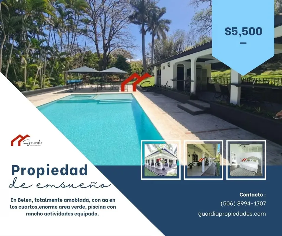Maison meublée à louer à Belén, Heredia, Costa Rica