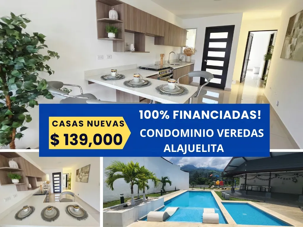 Estrená tu hogar!  Entrega inmediata, 100% financiadas, Condominio Veredas, Alajuelita