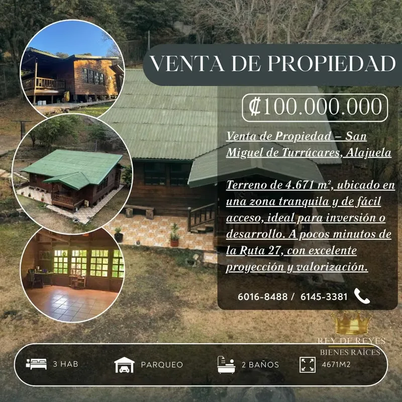 Propiedad con 4.671 m² de terreno, ubicada en una zona tranquila y de fácil acceso, ideal para vivir o ...