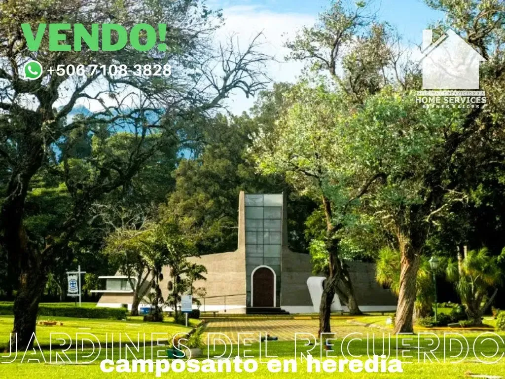 El Camposanto Jardines del Recuerdo en Heredia fue construido en el año 1973, cuenta con una extensión de 10 hectáreas dividida en 10 jardines internos.