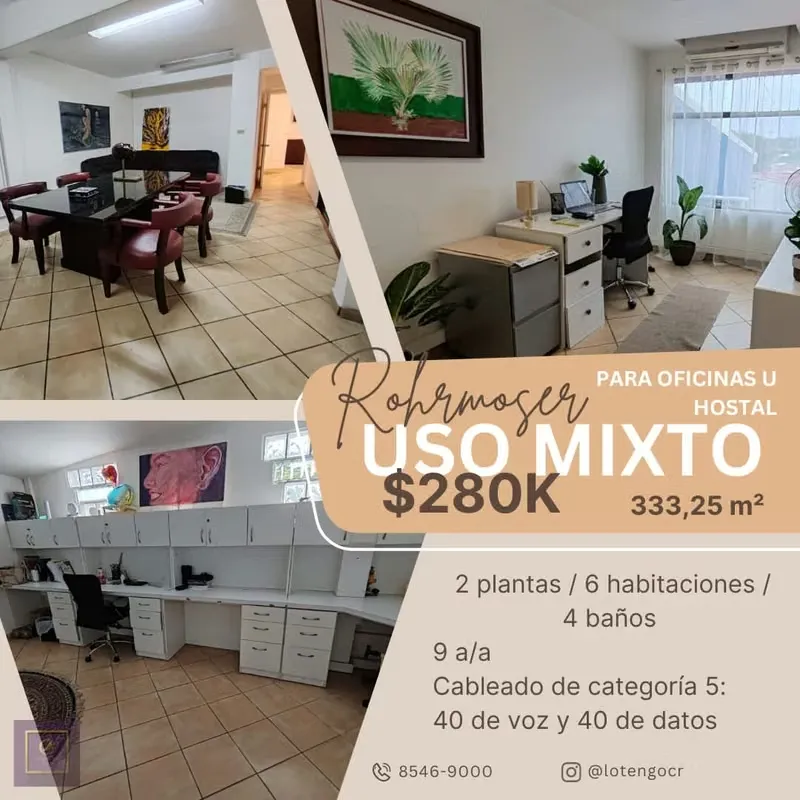 Corporate area, embassies, hotels, restaurants, and immediate access to all of San José.