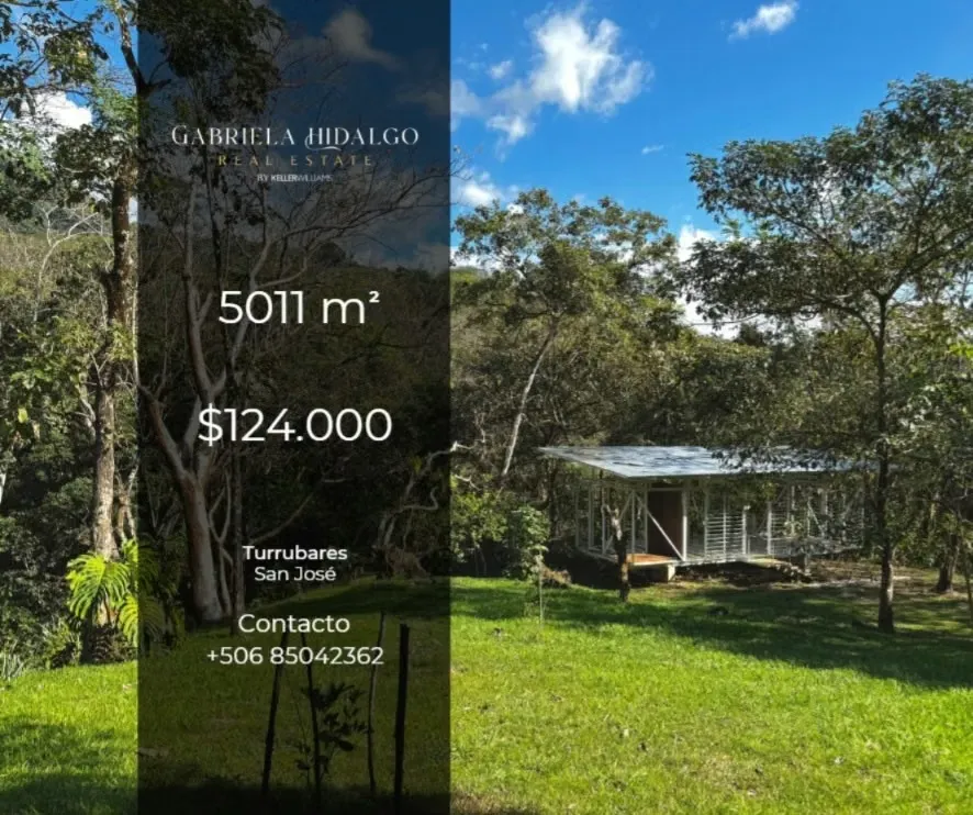 Terreno en venta en Turrubares 5,011 m² con río | Ideal Airbnb o casa de descanso