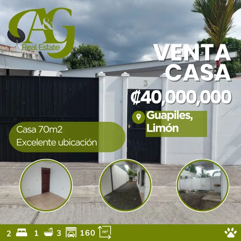 Si vivís en Guápiles o estás buscando una excelente oportunidad de inversión, esta casa casi nueva es ideal para vos. Ubicada en ...