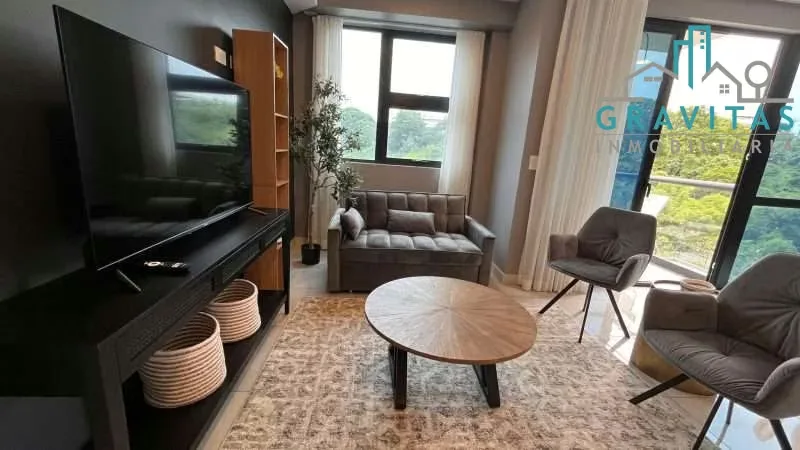 Two-bedroom apartment for sale or rent, fully furnished, in Condominio Núcleo Sabana, one of the most exclusive developments in western San José, with easy access to the General ...
