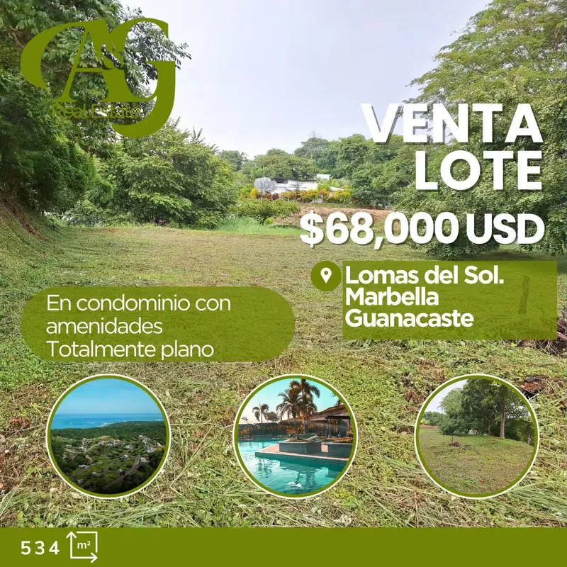Descubrí tu rincón ideal en la costa guanacasteca . Este hermoso lote #78, ubicado en el exclusivo Condominio ...