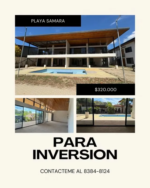 Vendo proyecto de inversión en  Sámara a 300 m de la playa