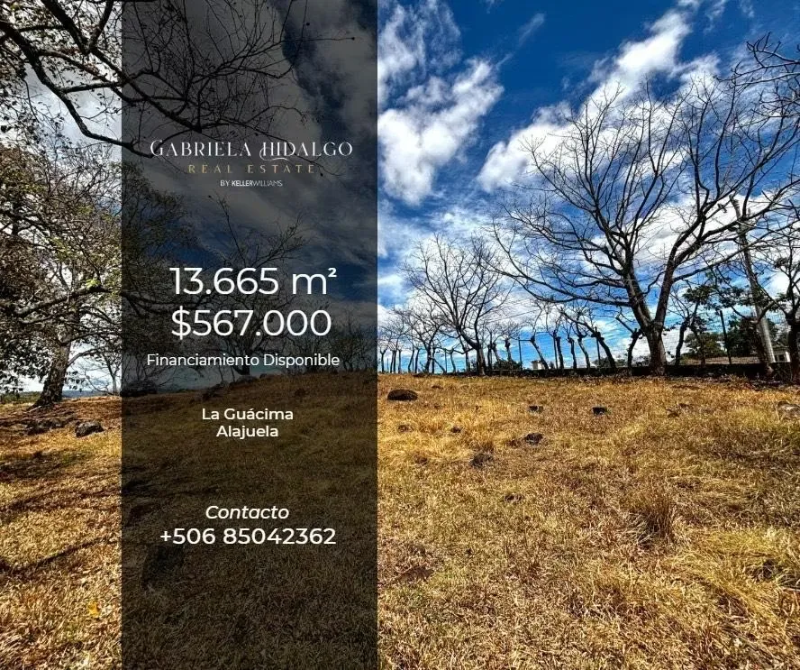 Venta de 1.3 Hectáreas con Bosque y Río en La Guácima