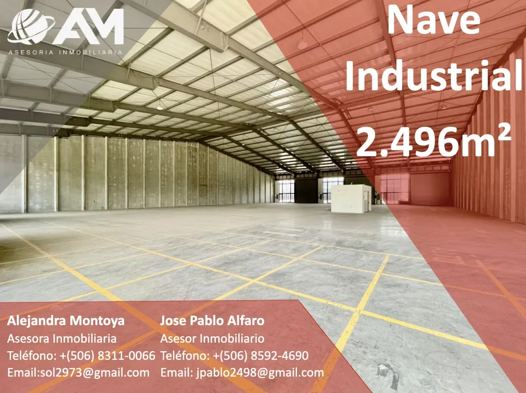 Warehouse for rent in Alajuela 2496m2 ID 1912