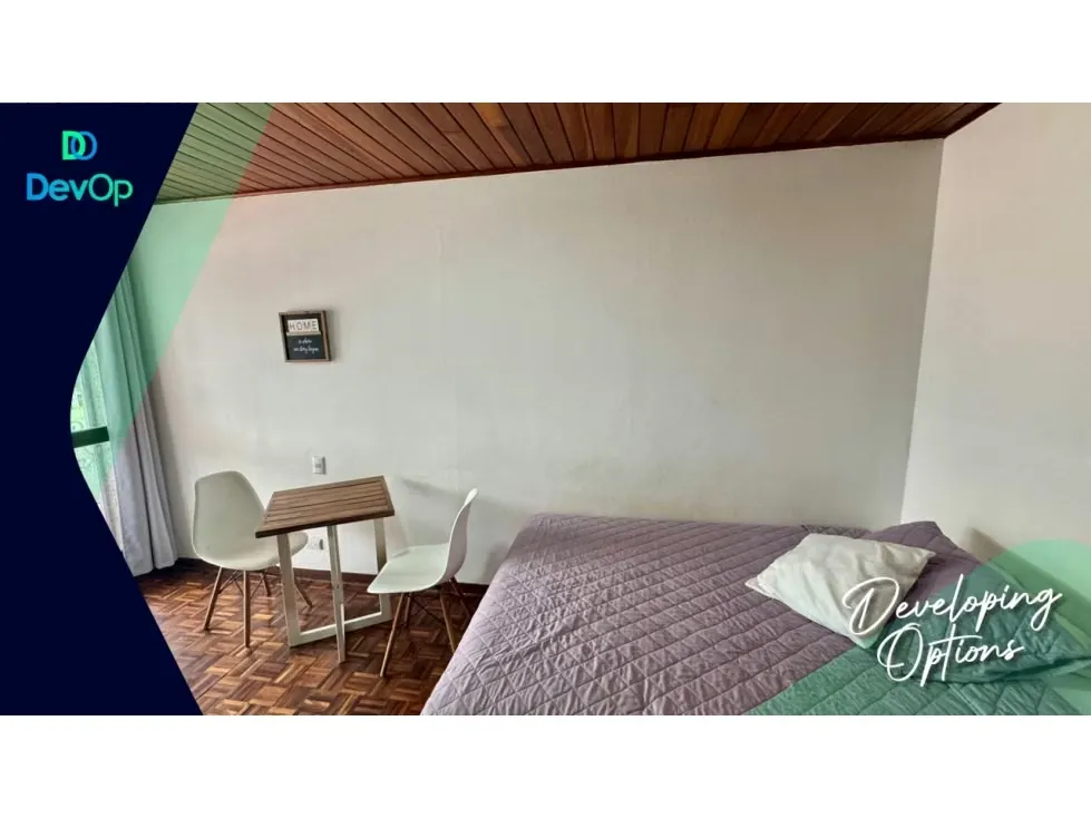 Moderno apartamento de 1 habitación, 1 baño y 1 parqueo, ubicado en una de las zonas más cómodas y seguras de Rohrmoser.