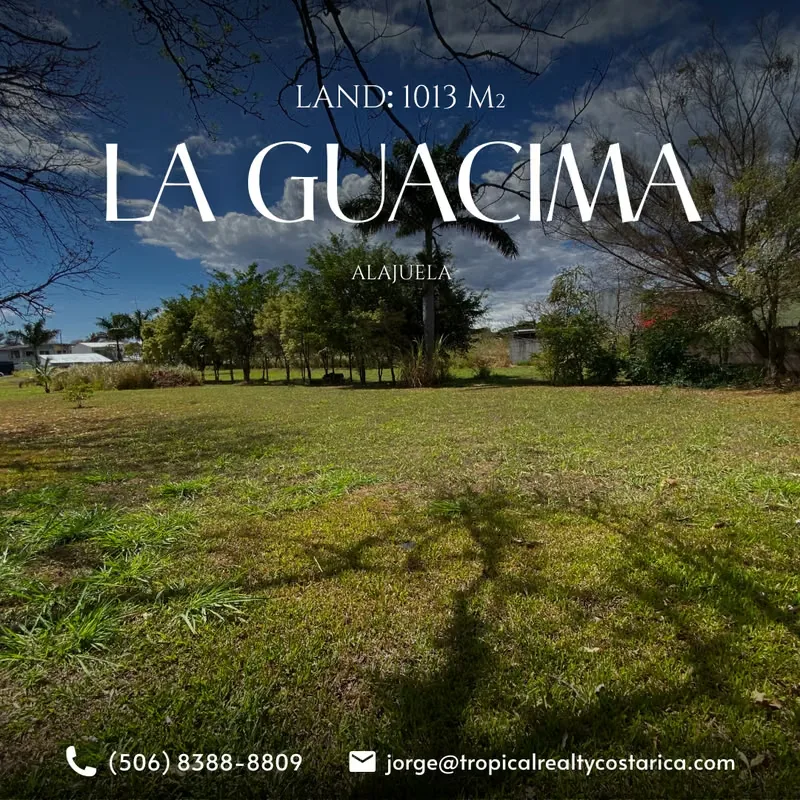 Flat Lot for Sale in La Guácima – 1,013 m² with Strategic Location Near Route 27