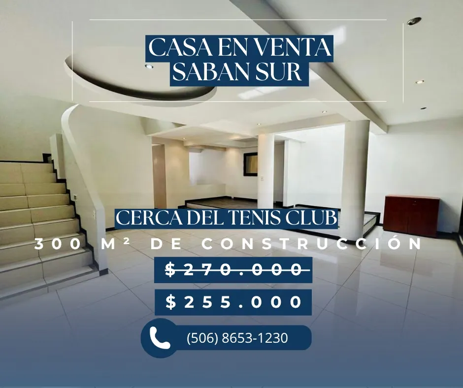 Venta de Casa amplia en Sabana Sur, 3 habitaciones más oficina!