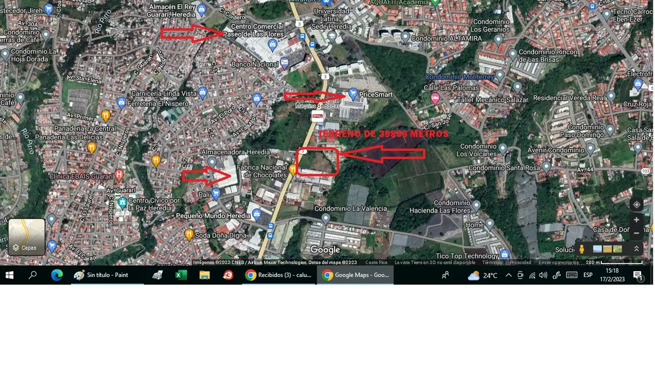 Strategic sale of commercial-industrial land in Heredia, on main street Heredia San José.