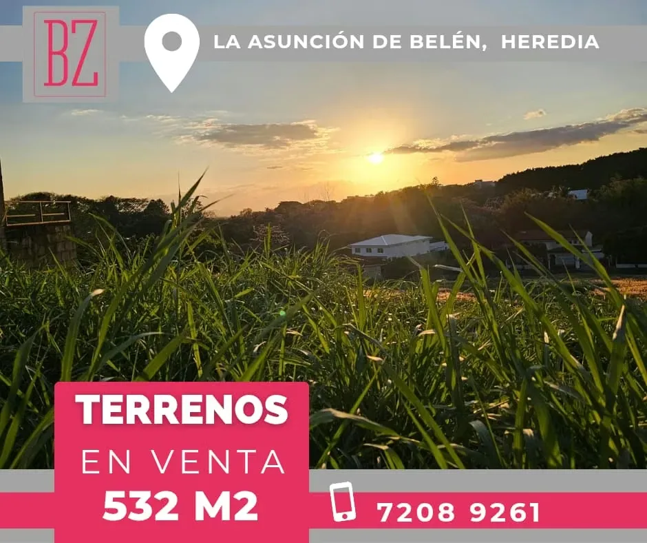 Venta de lotes en La Asuncion de Belen Heredia