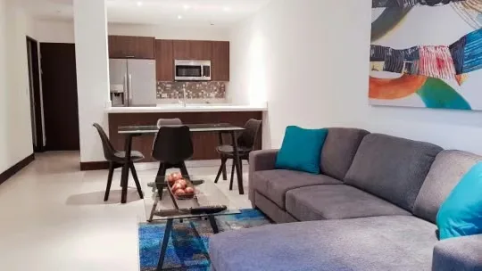 Alquiler apartamento amueblado, en condominio Montesol, ubicado en Pozos de Santa Ana.