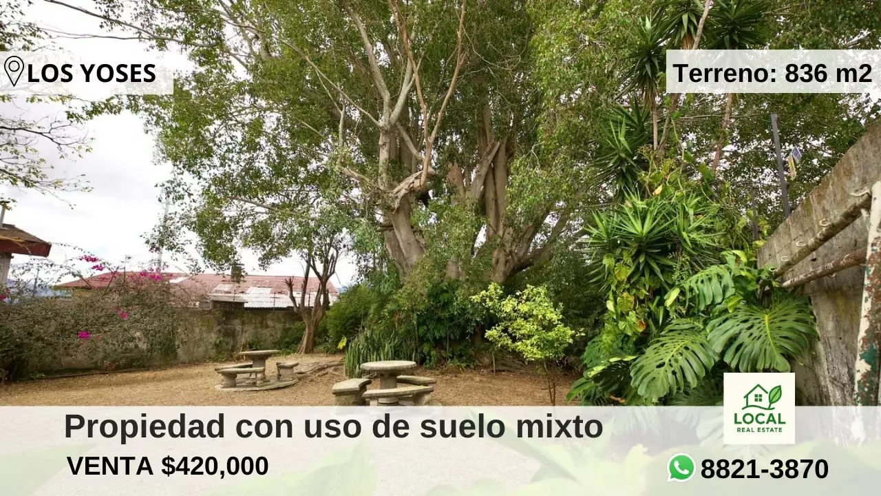 Propiedad con uso de suelo mixto en Los Yoses