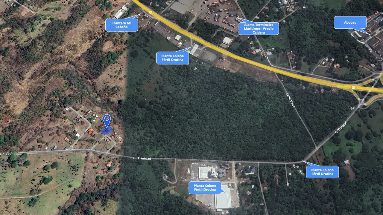 Terreno de 1,248 m² en Orotina, a 1.5 km de la Ruta 27.