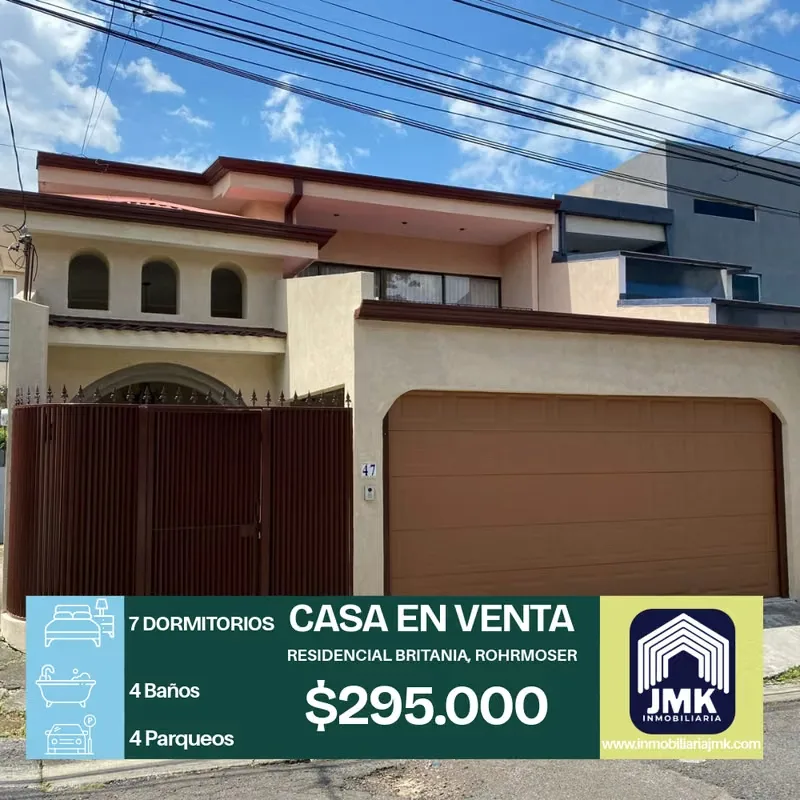 CASA EN VENTA EN ROHRMOSER, RESIDENCIAL BRITANIA