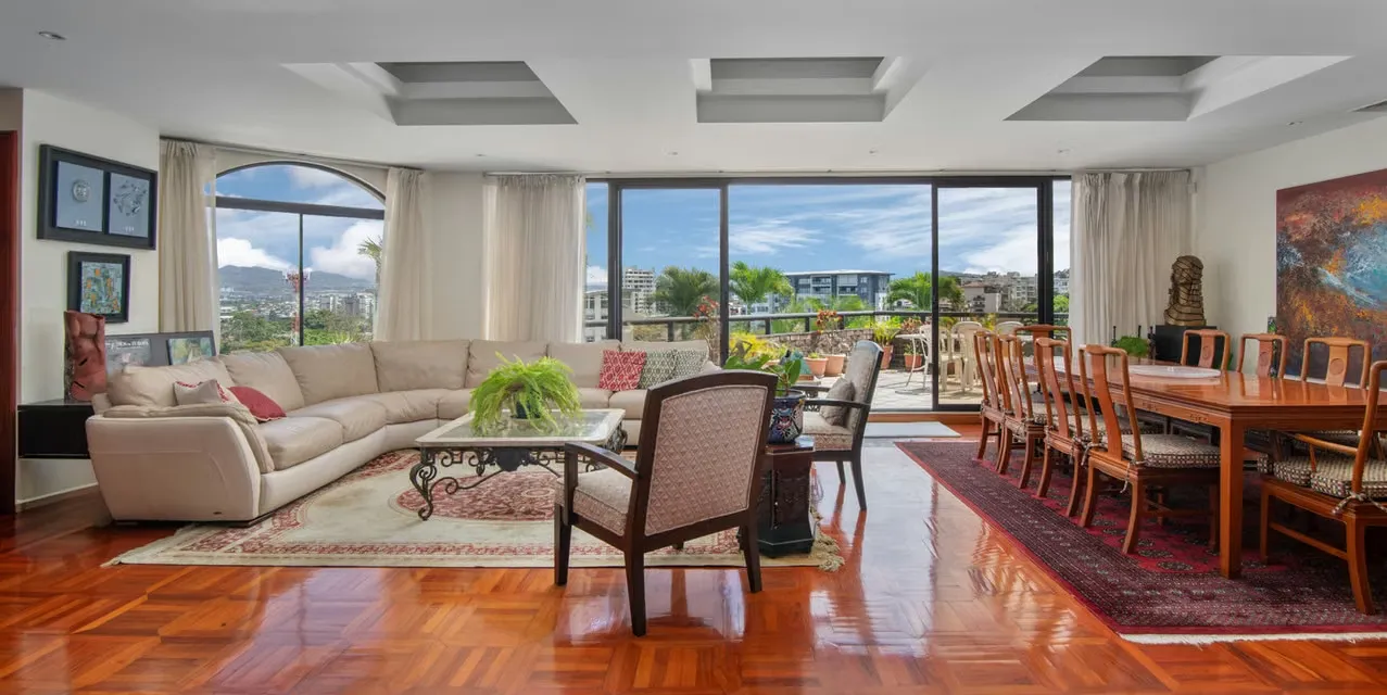 La Bella Vista Apartment in Jaboncillos, Escazú, offers an exceptional living experience defined by an expansive terrace that extends the living space outdoors with panoramic city and ...