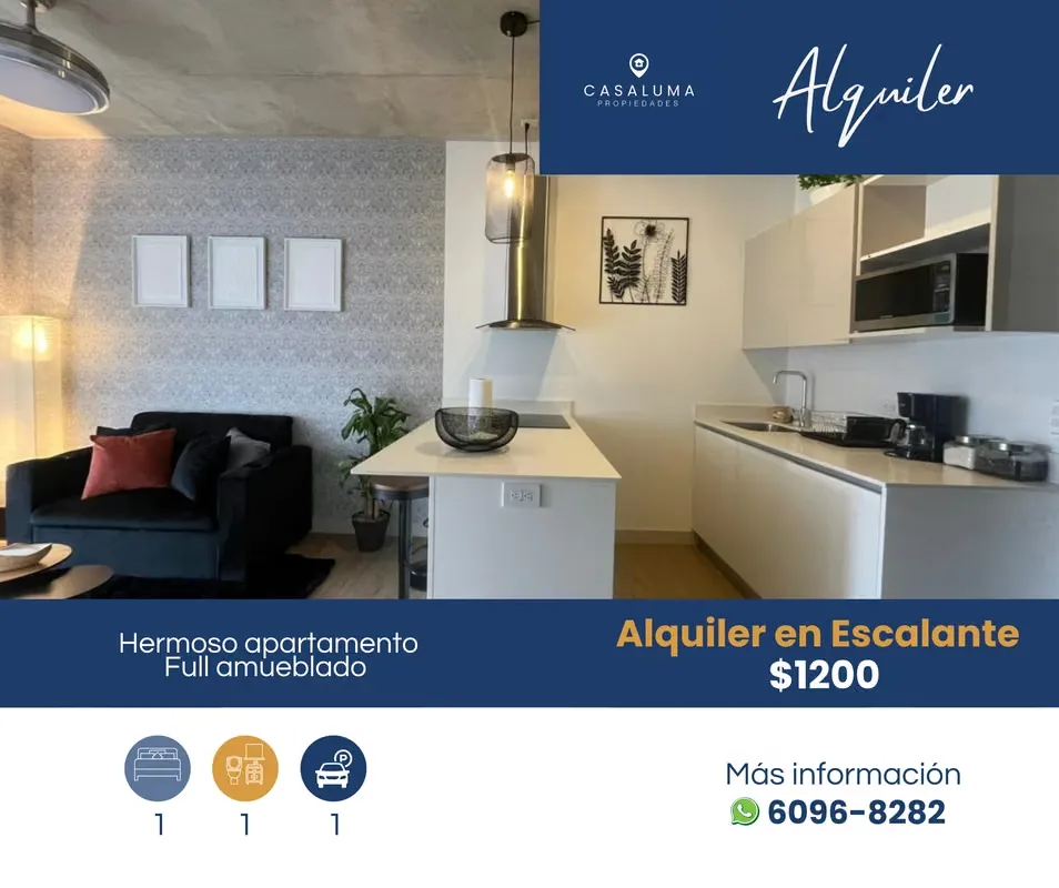 Apartamento full amueblado en alquiler