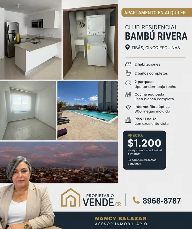 Se alquila cómodo y acogedor apartamento ubicado en La Uruca, dentro de un residencial tranquilo y seguro. Ideal ...