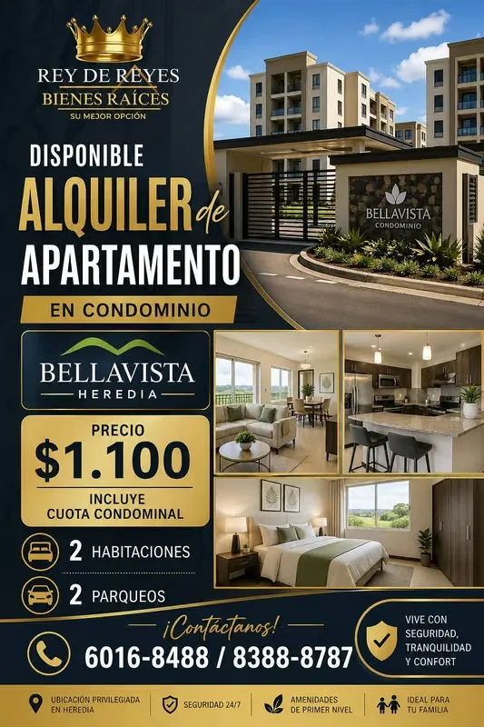 Apartment for rent in Condominio Bellavista - Heredia