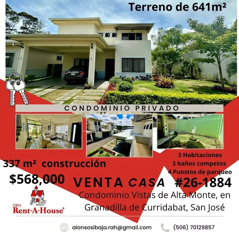 House for Sale Granadilla, Curridabat 26-1884