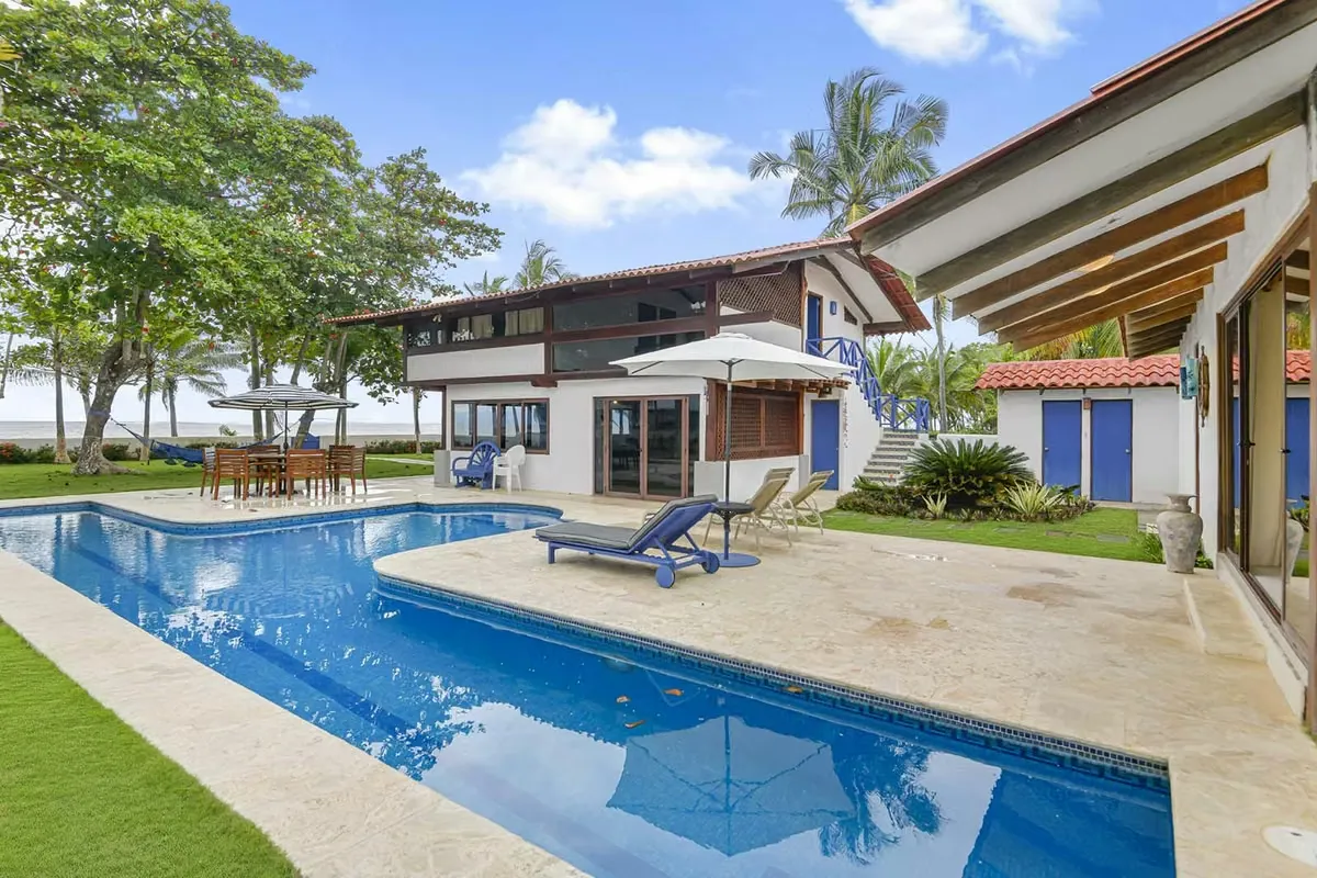 Experience this stunning beachfront home in Playa Tivives, offering privacy, nature, and strong ...